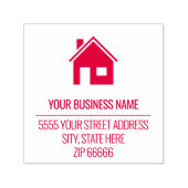 Individuelle Name-Logo-Adresse Farben Design-Brief Permastempel (Design)