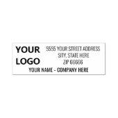 Individuelle Name-Logo-Adresse Selbstfarbige Brief Permastempel (Design)