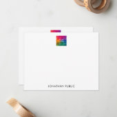 Individuelle Name-Logo hier Trendmodern einfach Mitteilungskarte (Vorderseite/Rückseite Beispiel)