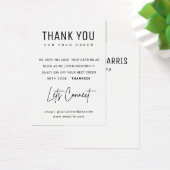 Individuelle Name-Logo-Ohrring-Anzeige Danke-Karte (Schreibtisch)