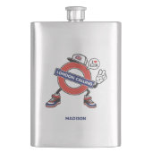 Individuelle Name London Anruf Flachmann (Vorderseite)