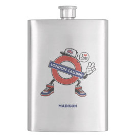 Individuelle Name London Anruf Flachmann