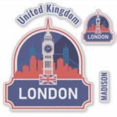 Individuelle Name London Aufkleber (Vorderseite)