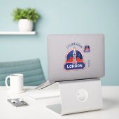 Individuelle Name London Aufkleber (Laptop auf Schreibtisch)