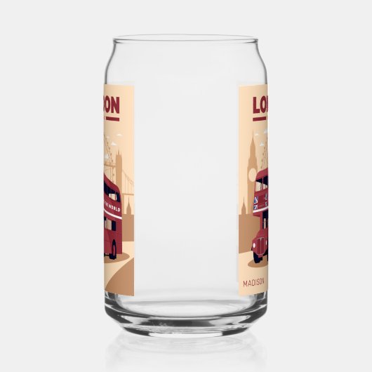 Individuelle Name LONDON Dosenglas (Rechts)