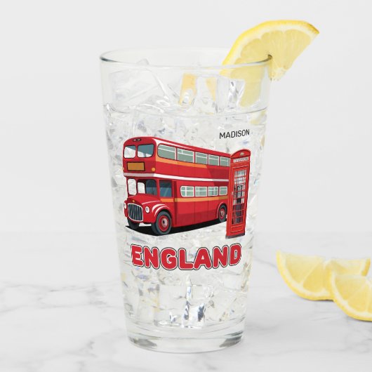 Individuelle Name London England Glas (Rückseite Ice)