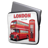 Individuelle Name London England Laptopschutzhülle (Vorderseite Links)