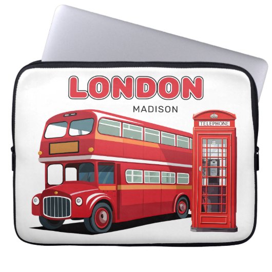 Individuelle Name London England Laptopschutzhülle (Vorderseite)