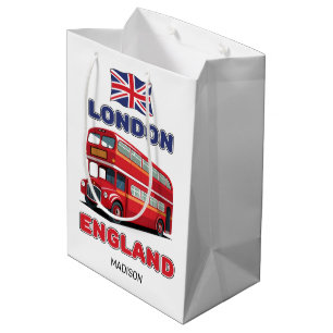 Individuelle Name London England Mittlere Geschenktüte