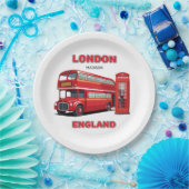 Individuelle Name London England Pappteller (Party)