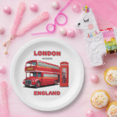 Individuelle Name London England Pappteller (Party)