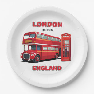 Individuelle Name London England Pappteller