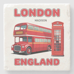 Individuelle Name London England Steinuntersetzer