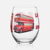 Individuelle Name London England Weinglas Ohne Stiel (Vorderseite)