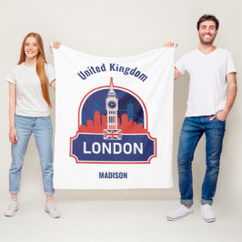 Individuelle Name London Fleecedecke