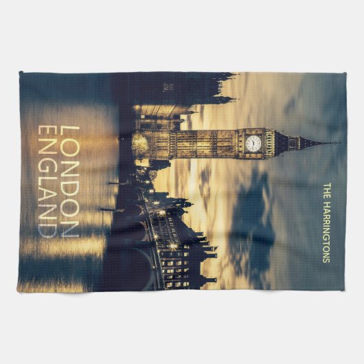Individuelle Name London Geschirrtuch (Horizontal)