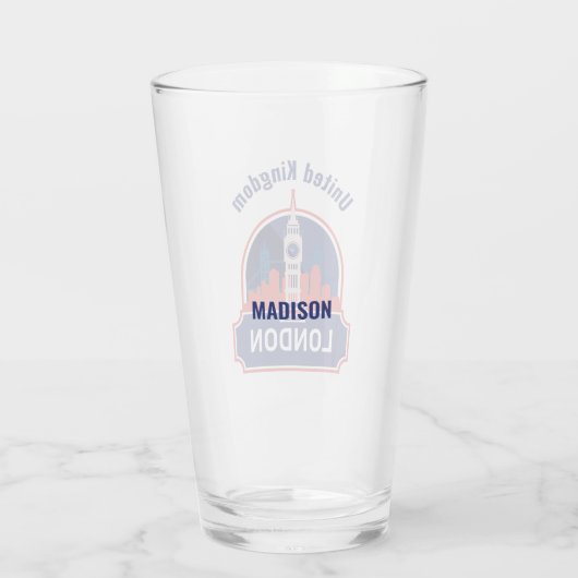 Individuelle Name London Glas (Rückseite)