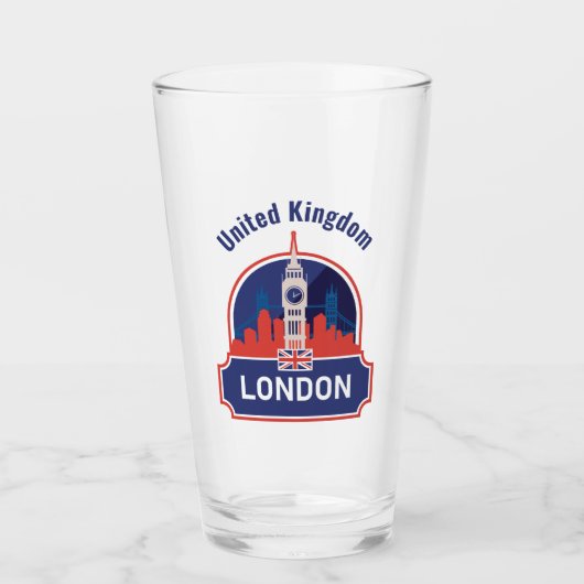 Individuelle Name London Glas (Vorderseite)