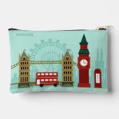 Individuelle Name London Illustration Zubehörtasche (Rückseite)