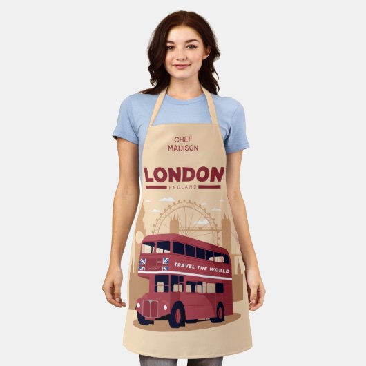 Individuelle Name LONDON Schürze (Getragen)