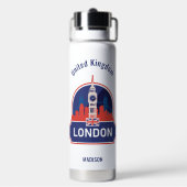 Individuelle Name London Trinkflasche (Hinten)