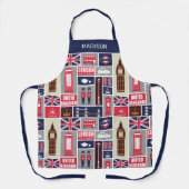 Individuelle Name London UK Icons Schürze (Vorderseite)