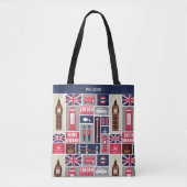 Individuelle Name London UK Icons Tasche (Vorderseite)