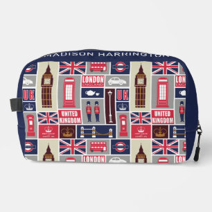 Individuelle Name London UK Icons Waschbeutel