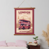 Individuelle Name LONDON Wandteppich Mit Holzrahmen (Schlafzimmer)