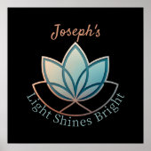 Individuelle Name Lotus - [NAME] Lichtschübe hell Poster (Vorne)