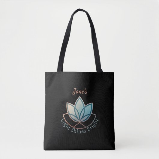 Individuelle Name Lotus Tasche - [NAME] Shines hel (Vorderseite)