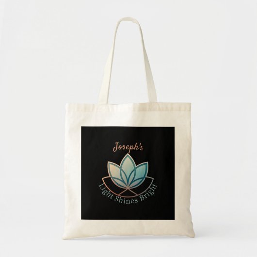 Individuelle Name Lotus Tote Beutel - [NAME] Shine Tragetasche (Vorne)