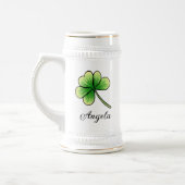 Individuelle Name Lucky Clover St. Patrick's Day Bierglas (Links)
