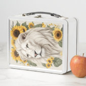 Individuelle Name Lunch Box, Sonnenblumen Magische Metall Brotdose (Beispiel)