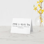 individuelle Name lustig vermissen Sie/vermisst Si Karte (Gelbe Blume)