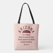 Individuelle Name lustige ARIZONA-Taschen Tasche (Rückseite)