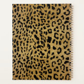 Individuelle Name Luxus Leopard Animal Print Planer (Rückseite)