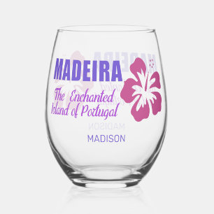 Individuelle Name Madeira Weinglas Ohne Stiel
