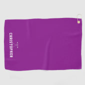 Individuelle Name Magenta Golf Handtuch (Horizontal)