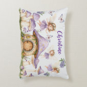 Individuelle Name Magic Fairies Lila Garden Dekokissen (Vorderseite(Vertikal))