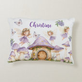 Individuelle Name Magic Fairies Lila Garden Dekokissen (Rückseite)