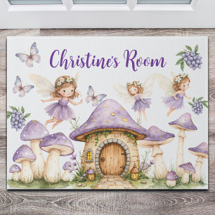 Individuelle Name Magic Fairies Lila Garden Fußmatte