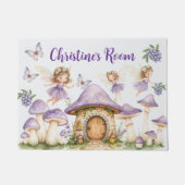 Individuelle Name Magic Fairies Lila Garden Fußmatte (Vorderseite)