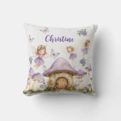 Individuelle Name Magic Fairies Lila Garden Kissen (Vorderseite)