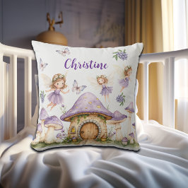 Individuelle Name Magic Fairies Lila Garden Kissen