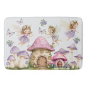 Individuelle Name Magic Fairies Pink Mushrooms Badematte (Vorderseite)