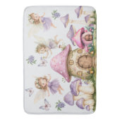 Individuelle Name Magic Fairies Pink Mushrooms Badematte (Vorderseite Vertikal)