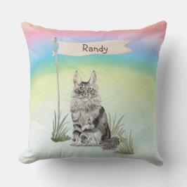 Individuelle Name Maine Coon Cat Pet Kissen