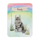 Individuelle Name Maine Coon Cat Pet Magnet (Vertikal)