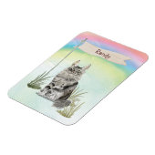 Individuelle Name Maine Coon Cat Pet Magnet (Linke Seite)